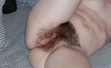 Bushy Girl's Pussy - Close-Up View