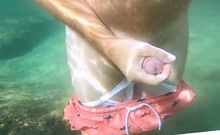 Risky Public Beach Sex Amateur Couple's Underwater Adventur
