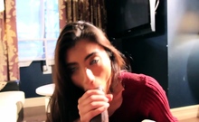Latina Hottie Pleases Bbc With Tongue