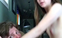 Amateur trio teen cumshot