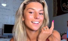 Blonde teen Sierras first erotic masturbation video