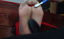 Foot fetish Close up feet and toes tease