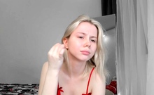 Blonde teen Sierras first erotic masturbation video