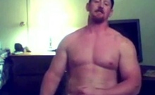 Ginger Muscle Stud Masturbates On Webcam