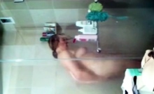 Spying on Sensual stepmom in shower