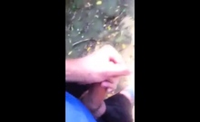 Exhibitionist Flashes Homeless Guy and Gets Handjob Outdoors