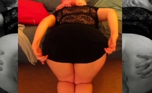 British MILF Teases in Pink Wig for Anal