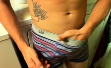 Horny Lad Cums In Snug Underwear