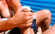 Beach Handjob Amateur Compilation