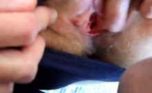 Hairy Pussy Girl Gets Fucked And Filled With Cum