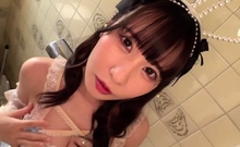 Huge Japan blowjob and handjob POV orgy with a cumshot